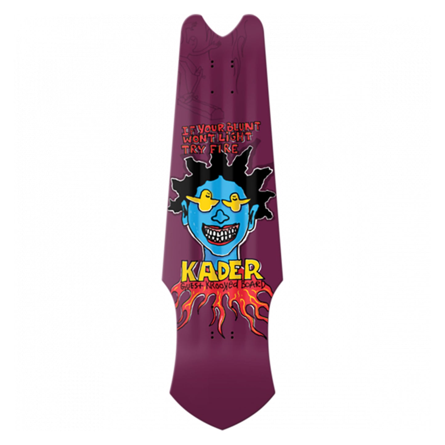 Krooked - SYLLA GUEST TRI-PLANE DECK - MAROON - 9.75