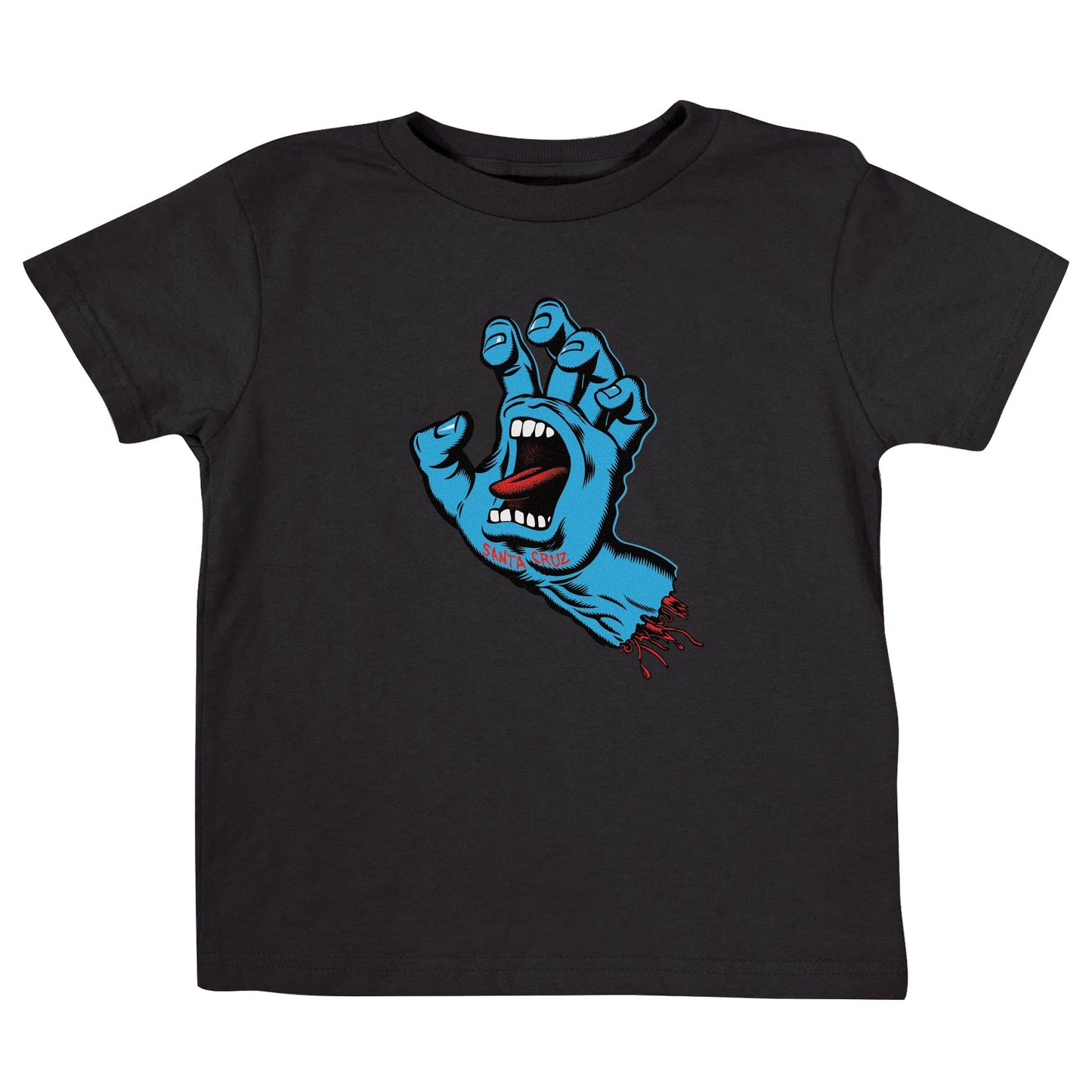 Screaming Hand Front S/S Lightweight T-Shirt Black 18 Mos Kids Santa Cruz