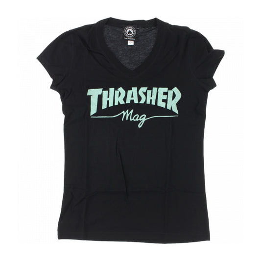THRASHER - LOGO GIRLS V-NECK T-Shirt