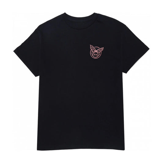 Pig Head - Embroidered Logo T-Shirt
