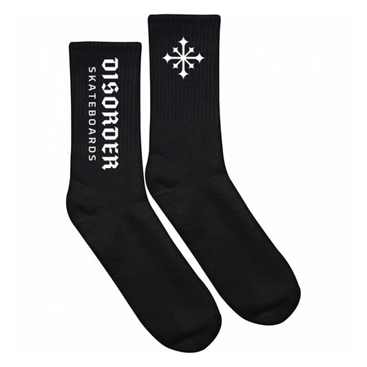 DISORDER - LOGO CREW SOCKS - BLK/WHT