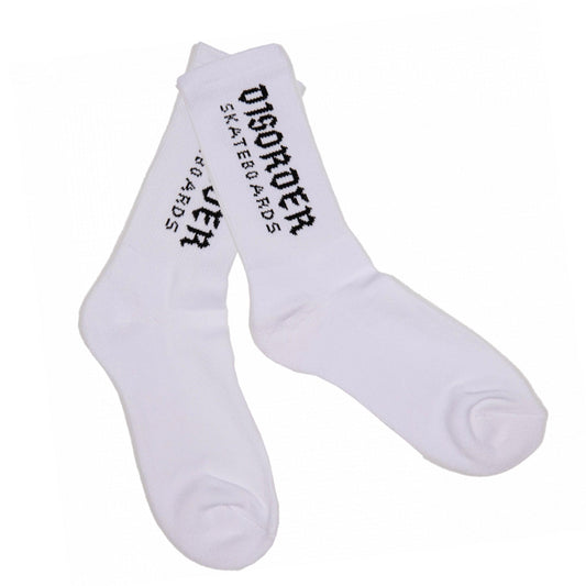 DISORDER - LOGO CREW SOCKS - WHT/BLK
