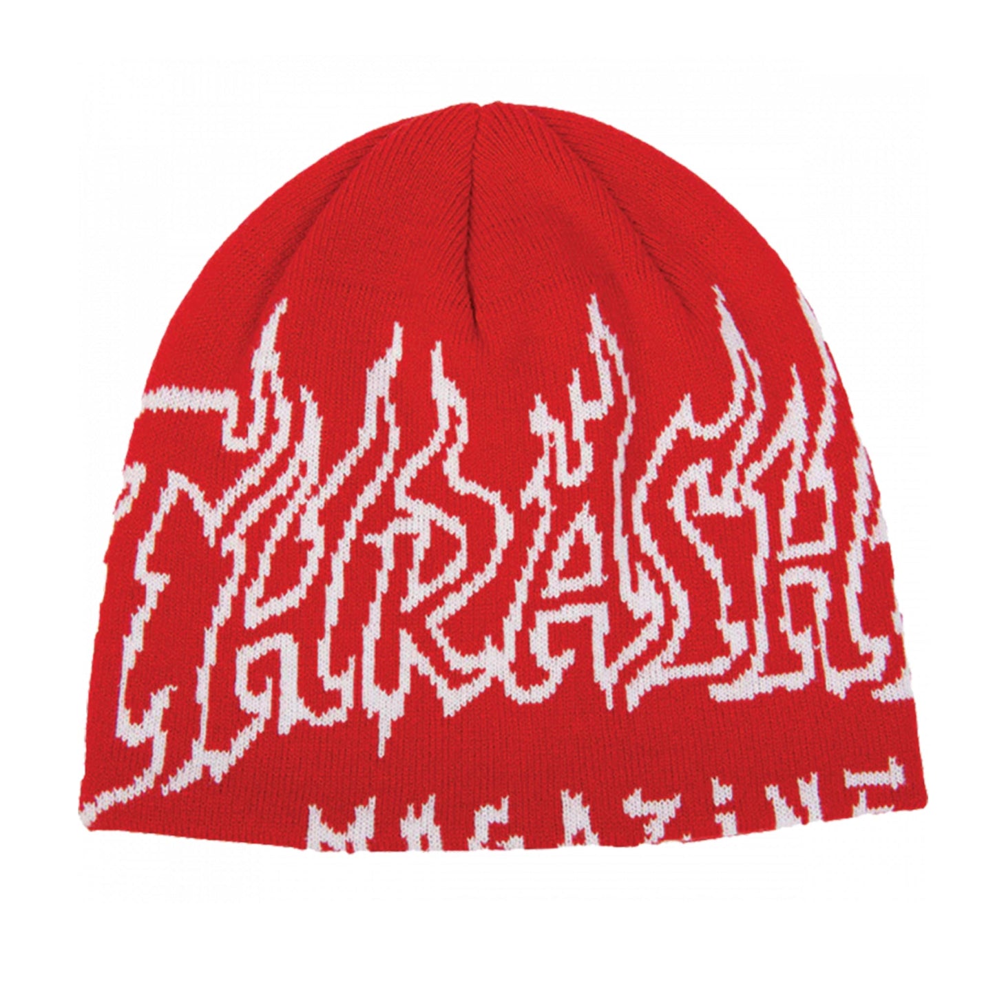 THRASHER - FIRE OUTLINED SKULLY BEANIE - RED