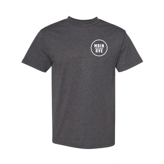 Main Ave Circle Logo - T-Shirt - Charcoal