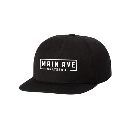 Main Ave Snapback Hat - Black