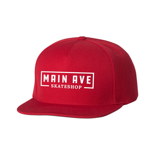 Main Ave Snapback Hat - Red