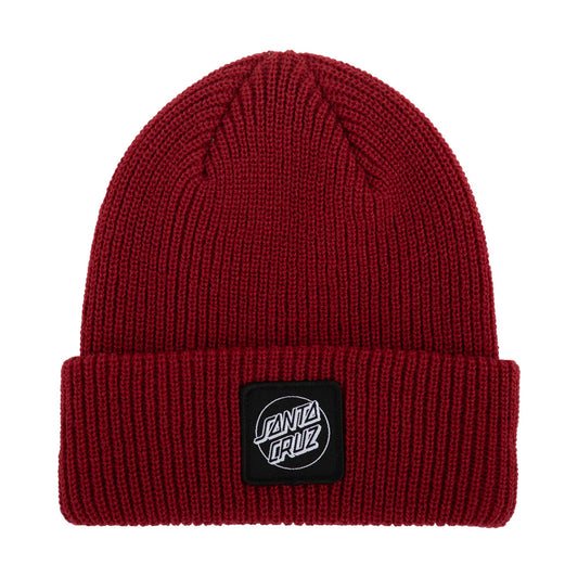 Santa Cruz Label Beanie - Burgundy