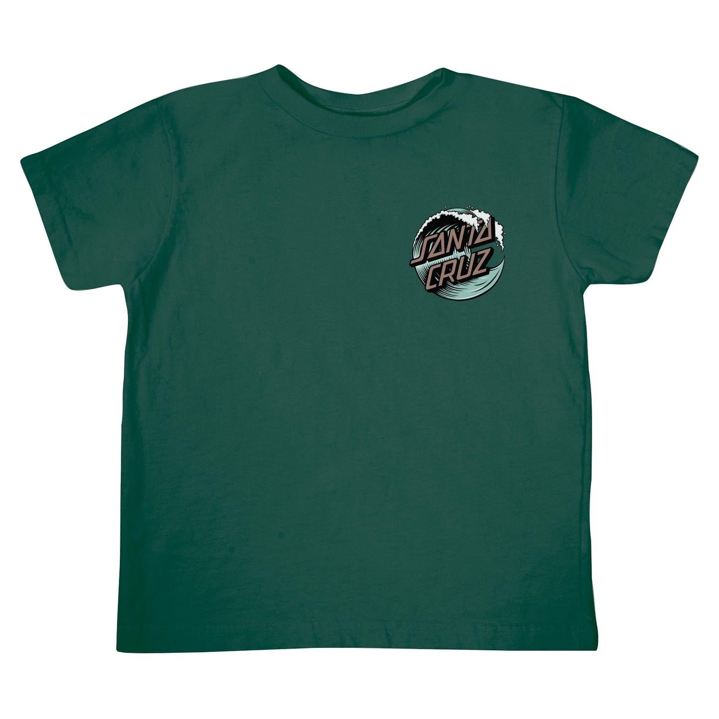 Wave Dot S/S Lightweight T-Shirt Forest w/ Brown 5/6 Kids Santa Cruz