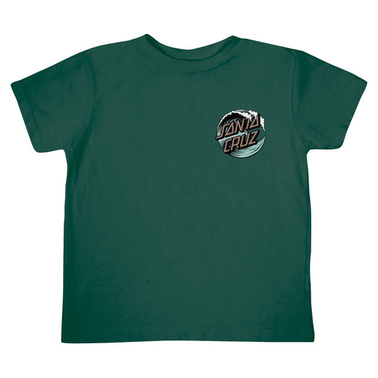 Wave Dot S/S Lightweight T-Shirt Forest w/ Brown 5/6 Kids Santa Cruz