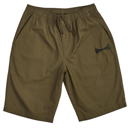 Span Elastic Waist Shorts Chocolate Bottom Med Mens Independent
